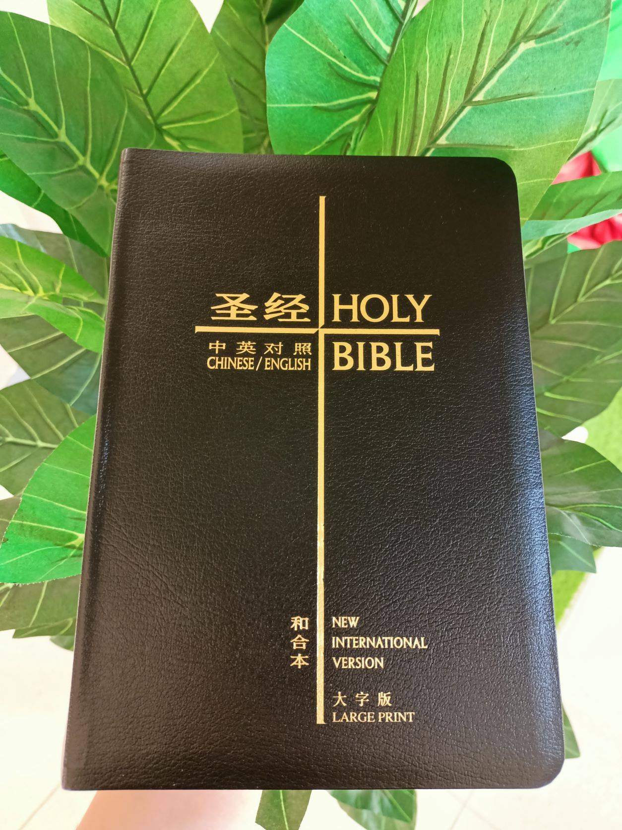 中英圣经NIV/和合本大字版．黑色复合皮面‧金边（CBS1260）