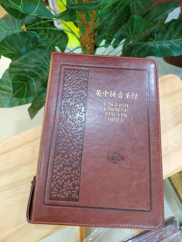 BIBLE-英中拼音圣经-皮革金边拉链